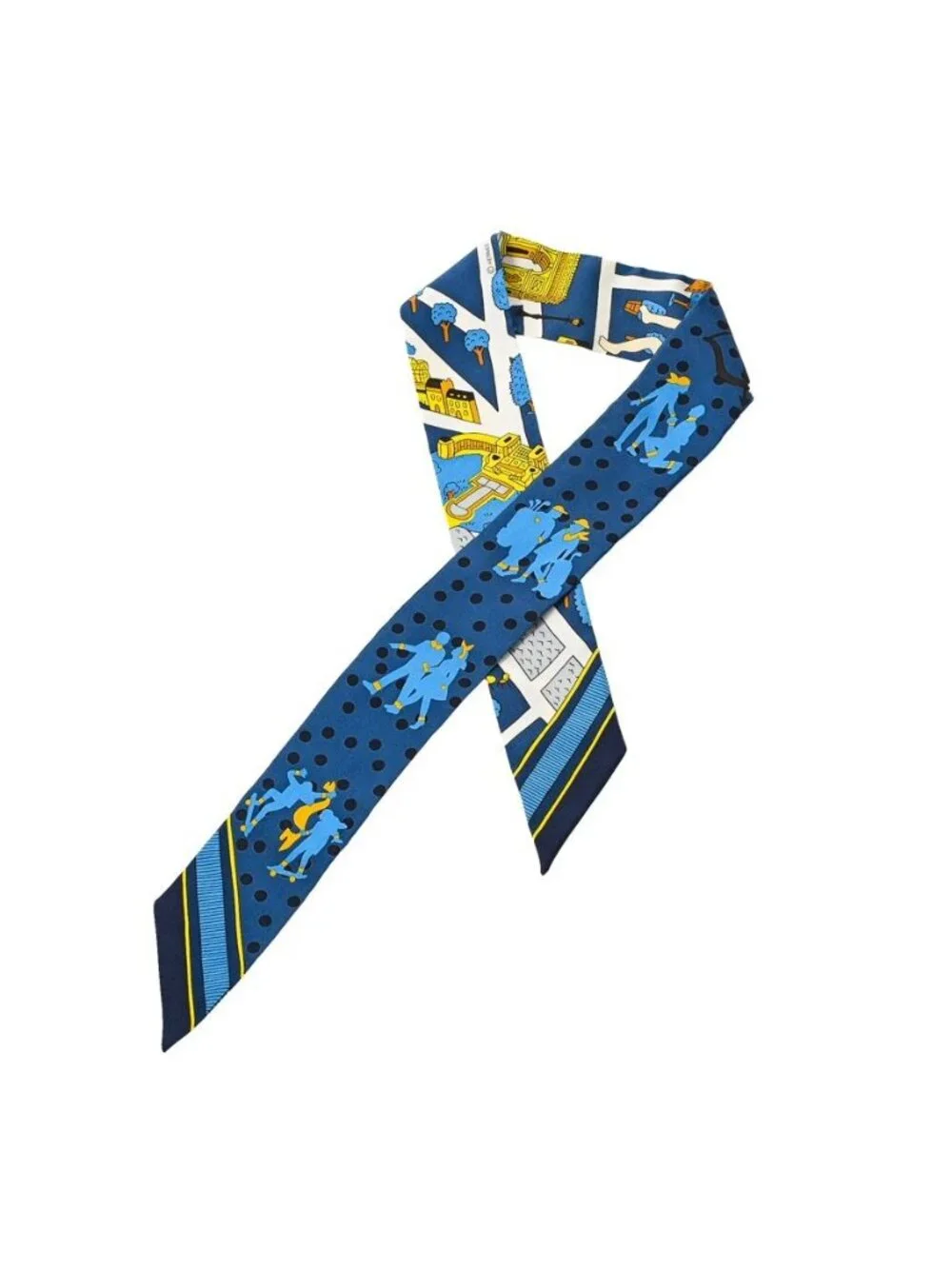 Hermes Scarf Twilly Scarves Blue